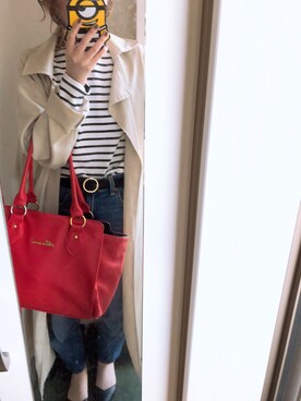 「BACKS（バックス）のアイテム（ジャケット/アウター）」を使った、Ayanoさん（レディース・160cm）の春コーディネート