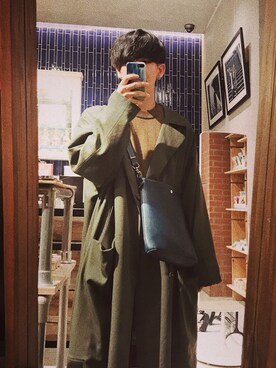 「my beautiful landlet（マイビューティフルランドレット）のアイテム（その他アウター）」を使った、マックさん（メンズ・172cm）の秋コーディネート