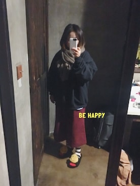 「ANYA HINDMARCH（アニヤハインドマーチ）のアイテム（シューズ）」を使った、BeHappyFashionさん（レディース・163cm）の秋コーディネート