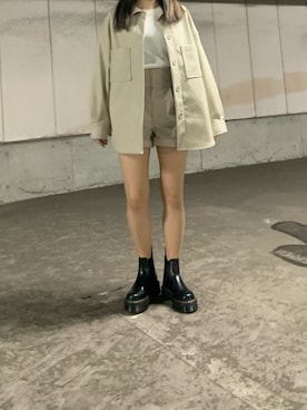 「大学生」｜「アイテム（ナイロンジャケット）」を使った、ono wakana.さん（レディース・159cm）の冬コーディネート