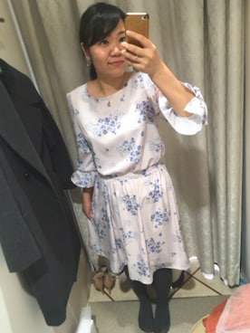 「tocco（トッコ）のアイテム（ワンピース/ドレス）」を使った、yucco✳︎さん（レディース・157cm）の冬コーディネート