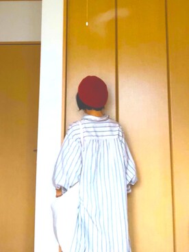 「Honeys（ハニーズ）のアイテム（ハンチング/ベレー帽、レッド系）」を使った、ともさん（レディース・150cm）の秋コーディネート