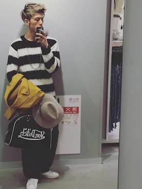 「CHEAP MONDAY（チープマンデイ）のアイテム（ニット/セーター）」を使った、いっくんさん（メンズ・179cm）の春コーディネート