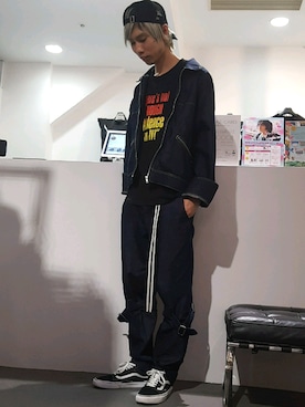 「soe（ソーイ）のアイテム（ジャケット/アウター）」を使った、にしおさん（メンズ・180cm）の春コーディネート