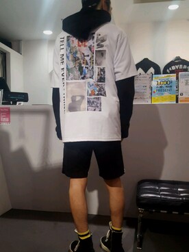 「soe（ソーイ）のアイテム（トップス）」を使った、にしおさん（メンズ・180cm）の春コーディネート