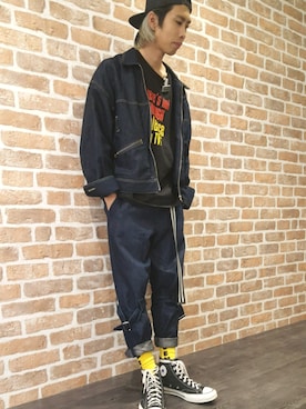 「soe（ソーイ）のアイテム（ジャケット/アウター）」を使った、にしおさん（メンズ・180cm）の夏コーディネート