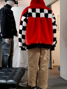 「DANKE SCHON（ダンケシェーン）のアイテム（ブルゾン）」を使った、にしおさん（メンズ・180cm）の冬コーディネート