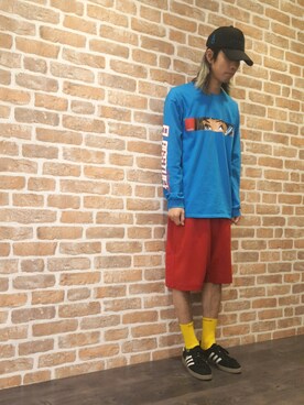 「FLAGSTUFF（フラグスタフ）のアイテム（トップス）」を使った、にしおさん（メンズ・180cm）の冬コーディネート