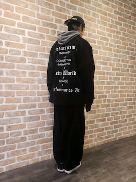 「L.H.P（エルエイチピー）のアイテム（パンツ）」を使った、にしおさん（メンズ・180cm）の冬コーディネート