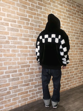 「DANKE SCHON（ダンケシェーン）のアイテム（ブルゾン）」を使った、にしおさん（メンズ・180cm）の冬コーディネート