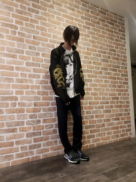 「whiteland」｜「アイテム（ブルゾン）」を使った、にしおさん（メンズ・180cm）の冬コーディネート