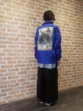 「L.H.P（エルエイチピー）のアイテム（パンツ）」を使った、にしおさん（メンズ・180cm）の冬コーディネート