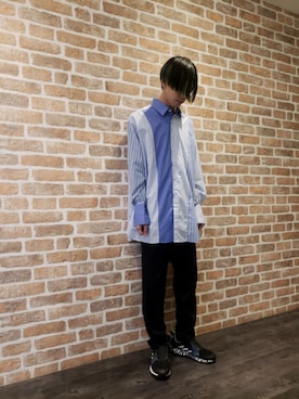 「Chica（チカ）のアイテム」を使った、にしおさん（メンズ・180cm）の春コーディネート