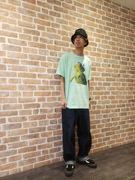 「L.H.P（エルエイチピー）のアイテム（帽子）」を使った、にしおさん（メンズ・180cm）の春コーディネート