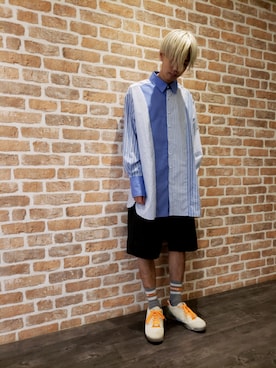 「Chica（チカ）のアイテム」を使った、にしおさん（メンズ・180cm）の夏コーディネート