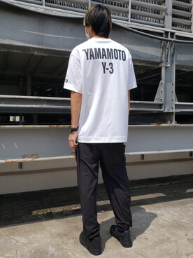 「L.H.P Private Brand（エルエイチピープライベートブランド）のアイテム（パンツ）」を使った、にしおさん（メンズ・180cm）の夏コーディネート