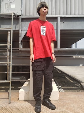 「L.H.P Private Brand（エルエイチピープライベートブランド）のアイテム（パンツ）」を使った、にしおさん（メンズ・180cm）の夏コーディネート