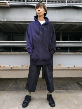 「L.H.P（エルエイチピー）のアイテム（パーカー）」を使った、にしおさん（メンズ・180cm）の秋コーディネート