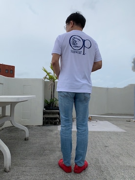 「sanuk（サヌーク）のアイテム」を使った、cbabcさん（メンズ・168cm）の春コーディネート