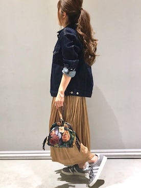 「SHARE PARK（シェアパーク）のアイテム（デニムジャケット）」を使った、Y.Myuさん（レディース・151cm）の夏コーディネート