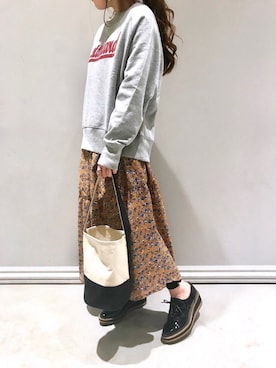 「アイテム（レギンス/スパッツ）」を使った、Y.Myuさん（レディース・151cm）の秋コーディネート