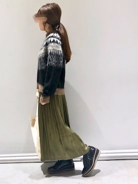 「アイテム（ドレスシューズ）」を使った、Y.Myuさん（レディース・151cm）の秋コーディネート