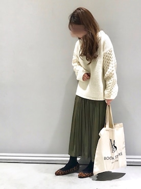 「アイテム（バレエシューズ）」を使った、Y.Myuさん（レディース・151cm）の冬コーディネート