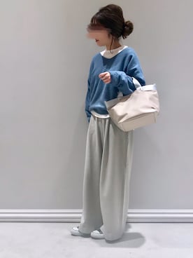 「アイテム（バックパック/リュック、グレー系）」を使った、Y.Myuさん（レディース・151cm）の冬コーディネート