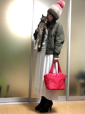 高野軍曹さん（レディース・158cm）の冬コーディネート