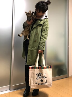 高野軍曹さん（レディース・158cm）の冬コーディネート