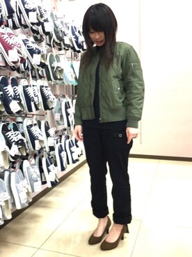 高野軍曹さん（レディース・158cm）の冬コーディネート