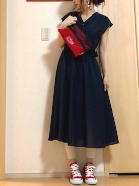 「CONVERSE（コンバース）のconverse（コンバース） ALL STAR OX（オールスターOX）（スニーカー）」を使った、高野軍曹さん（レディース・158cm）の夏コーディネート