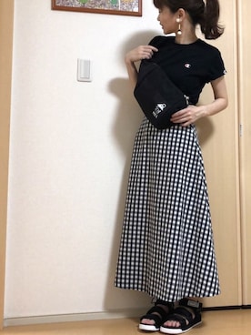 「SHAKA」｜「アイテム（その他）」を使った、高野軍曹さん（レディース・158cm）の夏コーディネート