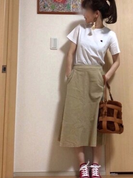 「CONVERSE（コンバース）のconverse（コンバース） ALL STAR OX（オールスターOX）（スニーカー）」を使った、高野軍曹さん（レディース・158cm）の秋コーディネート