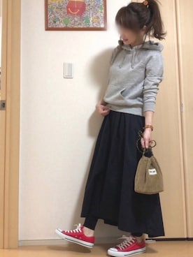 「CONVERSE（コンバース）のconverse（コンバース） ALL STAR OX（オールスターOX）（スニーカー）」を使った、高野軍曹さん（レディース・158cm）の秋コーディネート