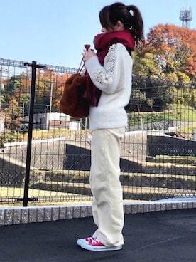 「Cawaii」｜高野軍曹さん（レディース・158cm）の冬コーディネート