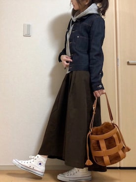 高野軍曹さん(レディース・158cm)の冬コーディネート