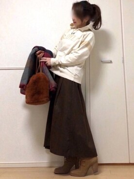 「juicy」｜高野軍曹さん（レディース・158cm）の冬コーディネート