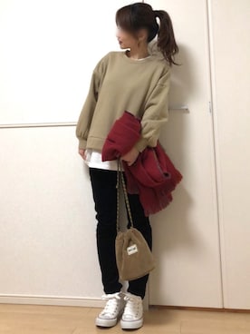 高野軍曹さん（レディース・158cm）の冬コーディネート