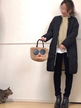 「キルティングコート」｜高野軍曹さん（レディース・158cm）の冬コーディネート