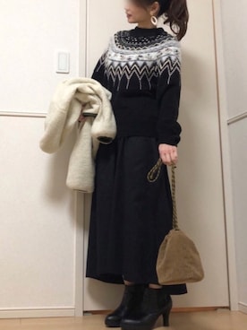 高野軍曹さん（レディース・158cm）の冬コーディネート