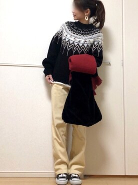 高野軍曹さん（レディース・158cm）の冬コーディネート