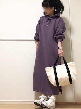 「MAJALIS（マヤリス）のアイテム」を使った、高野軍曹さん（レディース・158cm）の冬コーディネート