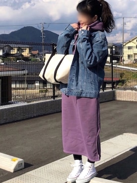 「MAJALIS（マヤリス）のアイテム」を使った、高野軍曹さん（レディース・158cm）の春コーディネート