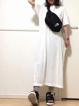 「Shelly island（シェリーアイランド）のアイテム（レギンス/スパッツ）」を使った、高野軍曹さん（レディース・158cm）の春コーディネート