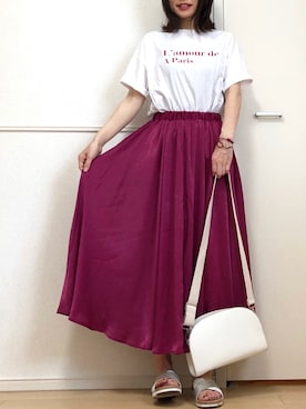 「NETSTAR（ネットスター）のアイテム」を使った、高野軍曹さん（レディース・158cm）の春コーディネート