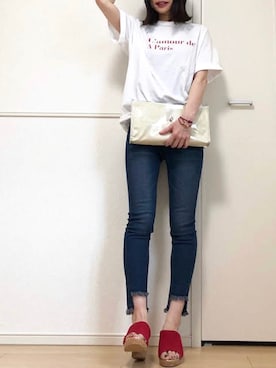 「NETSTAR（ネットスター）のアイテム」を使った、高野軍曹さん（レディース・158cm）の春コーディネート