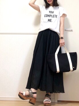 「MAJALIS（マヤリス）のアイテム」を使った、高野軍曹さん（レディース・158cm）の夏コーディネート