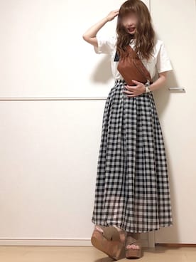 「petitcro」｜「アイテム（サンダル）」を使った、高野軍曹さん（レディース・157cm）の夏コーディネート