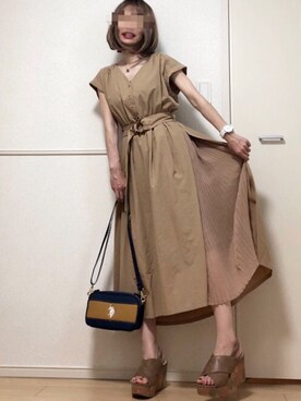 「petitcro」｜「アイテム（サンダル）」を使った、高野軍曹さん（レディース・158cm）の夏コーディネート